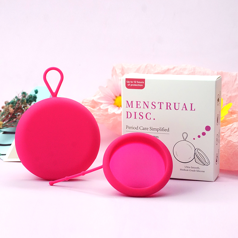 Menstrual Cup Silicone - Disco mestruale femminile con cavo riutilizzabile